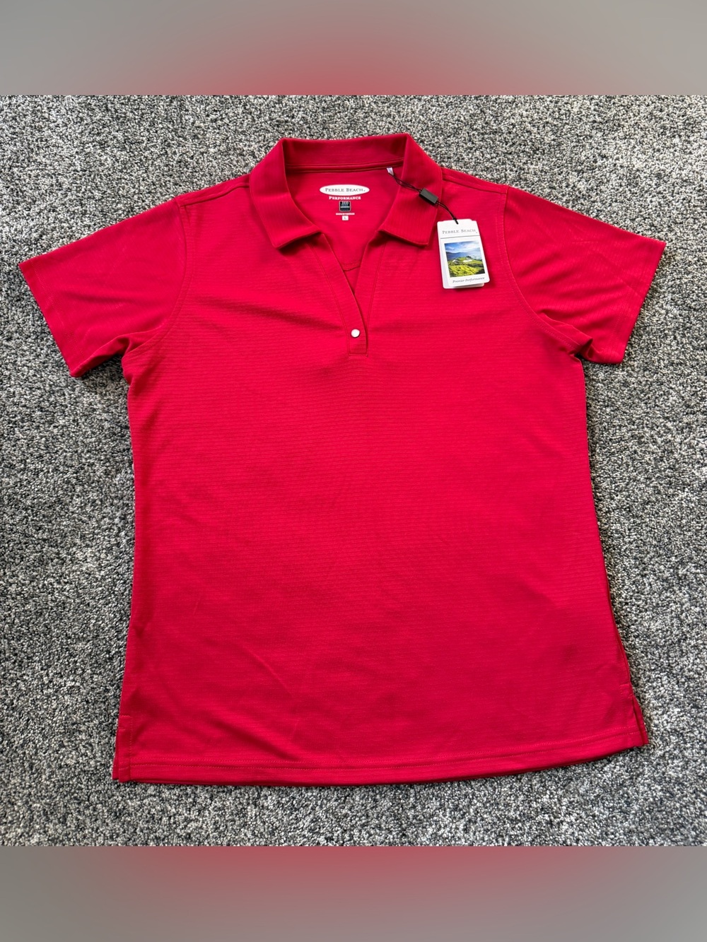 Pebble Beach Golf Club red polo shirt size L #golf #preppy #NWT
